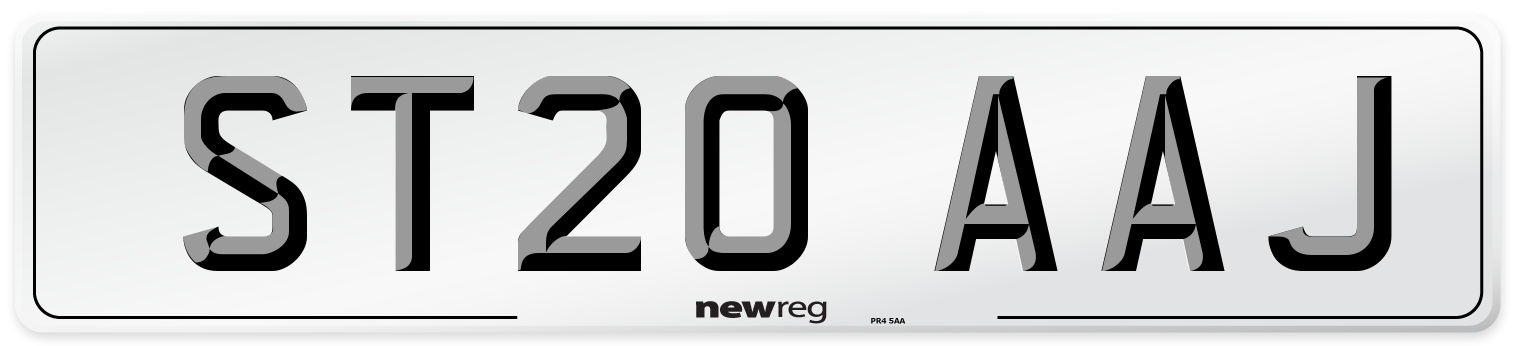 ST20 AAJ Number Plate from New Reg